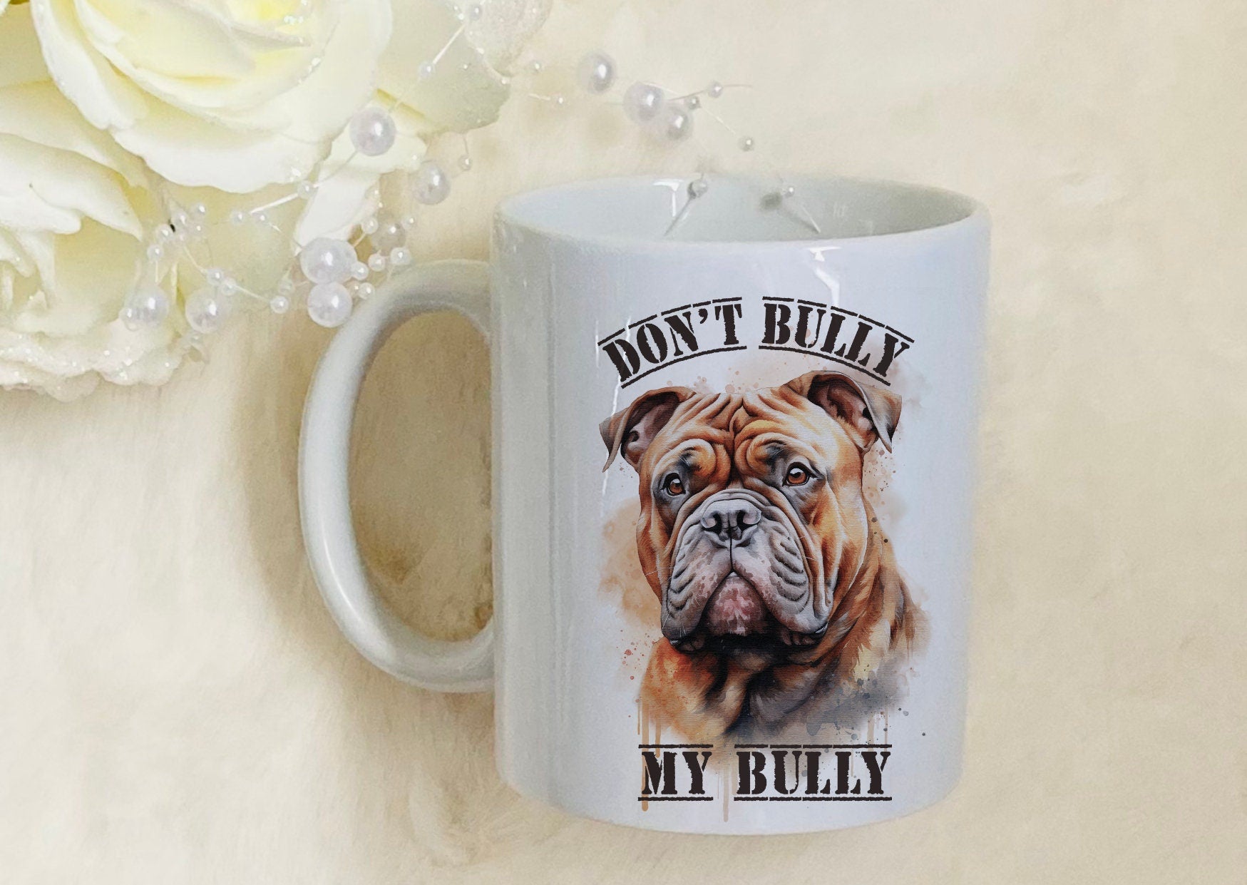 Don't bully my breed Mug, XL Bully mug, dog lover gift idea, xl bully support, Save Our Bully's Fundraising awareness - Theoadorables