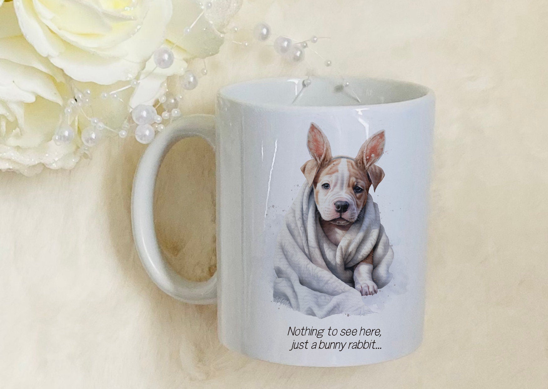 XL bully in disguise Mug, I now Identify as a Rabbit, XL Bully mug, dog lover gift idea, xl bully support, - Theoadorables