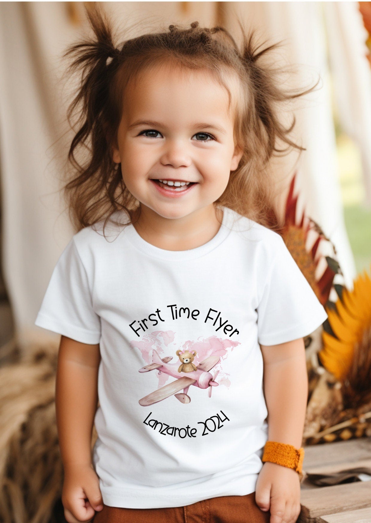 First time flyer T-shirt, Adventures of a Travelling Bear shirt, First Holiday, First Flight, Holiday keepsakes, Kids Airport Outfit. - Theoadorables